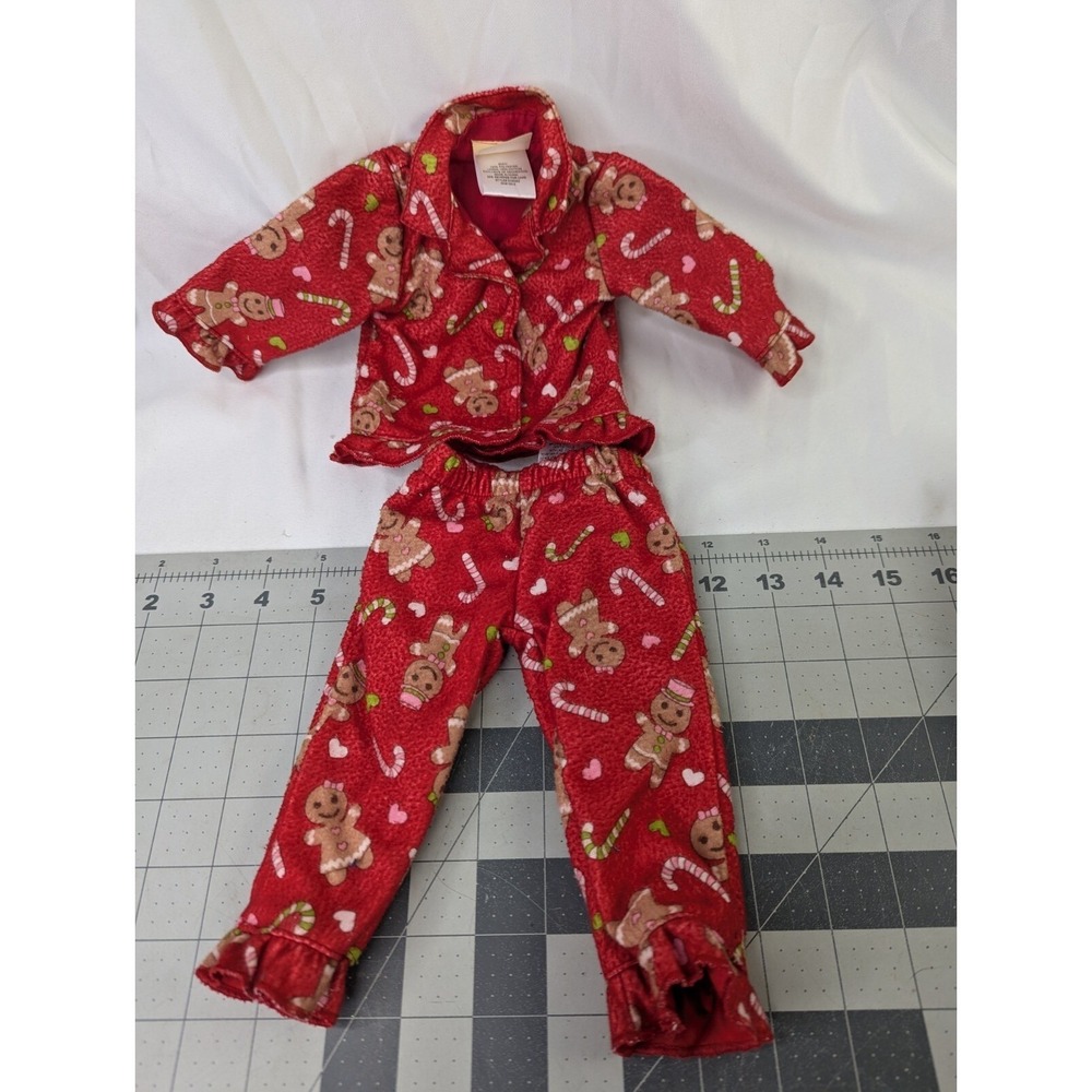 Sweet Heart Rose‎ for Dollie Me Doll Size Pajamas Gingerbread 2 Pc